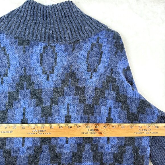 Soft Surroundings Wool Alpaca Blend Geometric Cowl Neck Tunic Sweater Womens XS - Picture 5 of 8